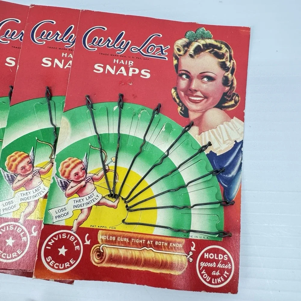 17 Packs Curly Lox Hair Snaps Vintage Accessories Invisible Secure Decor Prop